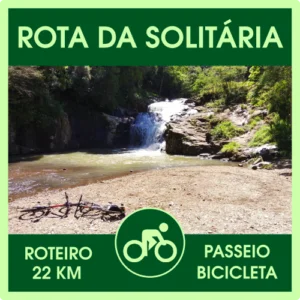 Rota ciclística em GPS pela Cascata da Solitária