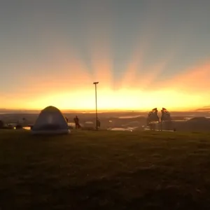 Alvorada na montanha
